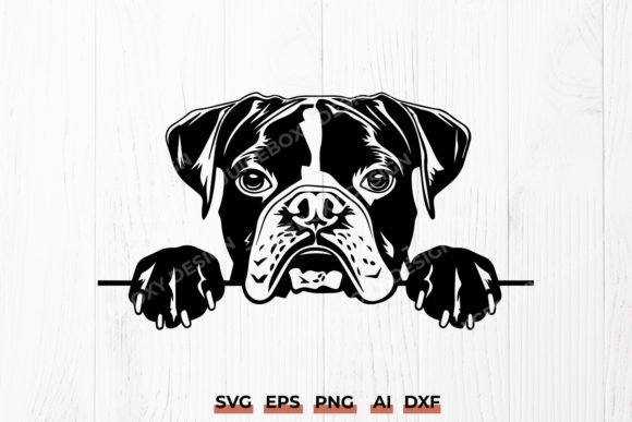 Adorable Boxer Dog SVG