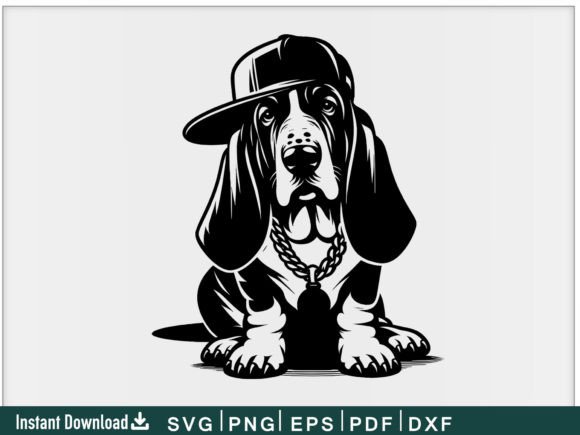 Basset Hound Svg for Embroidery