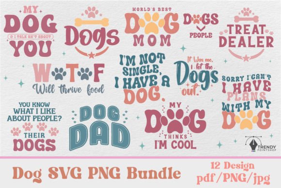 Dog SVG PNG Design Bundle
