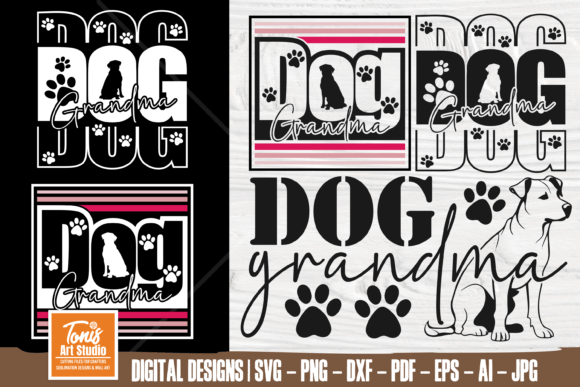 Fur Grandma Love Dog Grandma SVG PNG