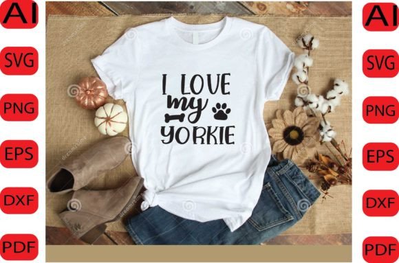 I Love My Yorkie SVG DESIGN