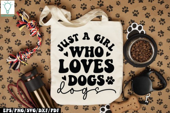 Just a Girl Who Loves Dogs Retro SVG
