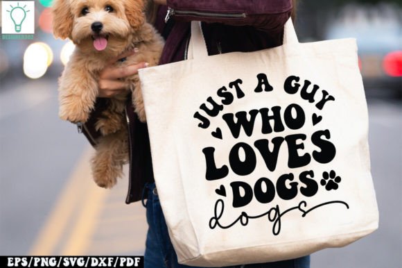Just a Guy Who Loves Dogs Retro SVG