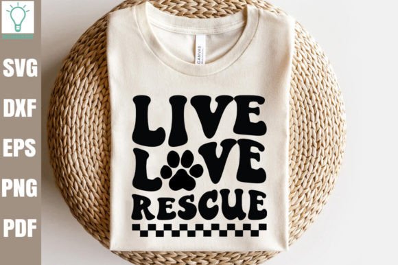 Live Love Rescue Retro SVG