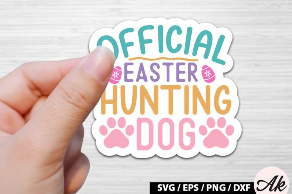 Official Easter Hunting Dog SVG Stickers