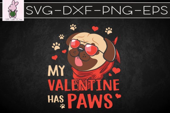 Paws Valentine Dog SVG