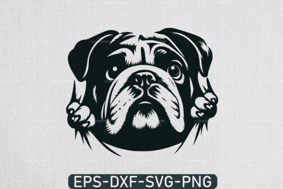 Peeking Bulldog Svg for Real Projects