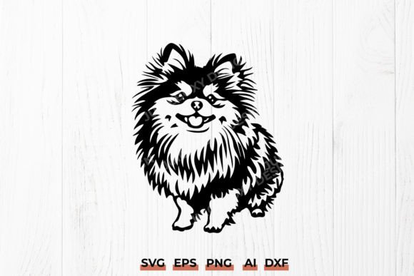 Pomeranian Dog SVG Silhouette