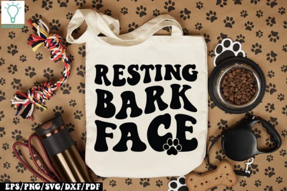 Resting Bark Face Retro SVG