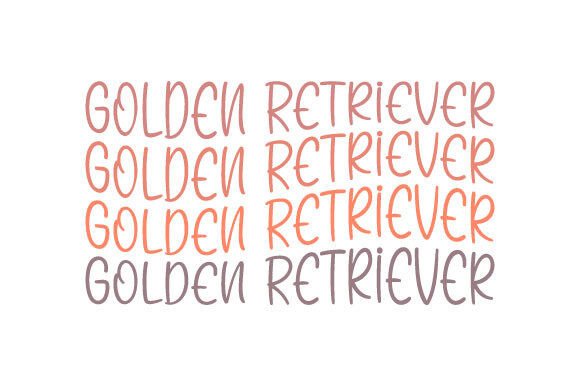 Retro Golden Retriever Dog SVG