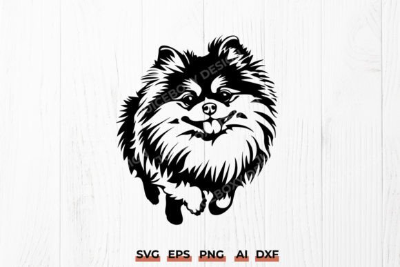 Running Pomeranian Dog SVG Cut File