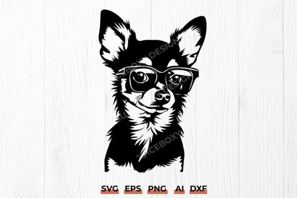 Trendy Chihuahua Dog SVG Cricut Cut File