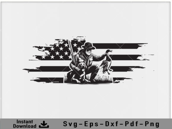 Us Hunting Dog Vector Silhouette File